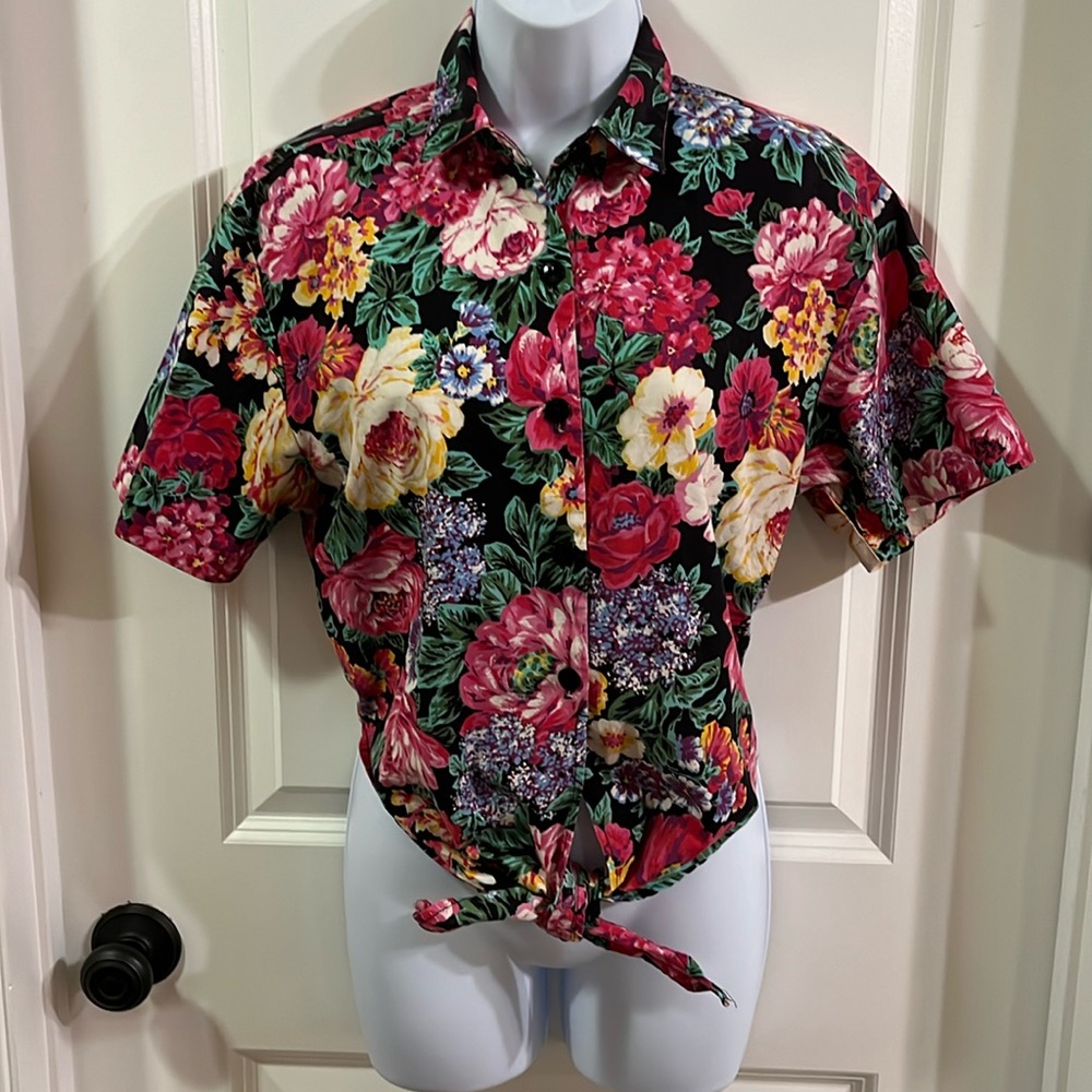 Vintage Byer California Tie Front Top